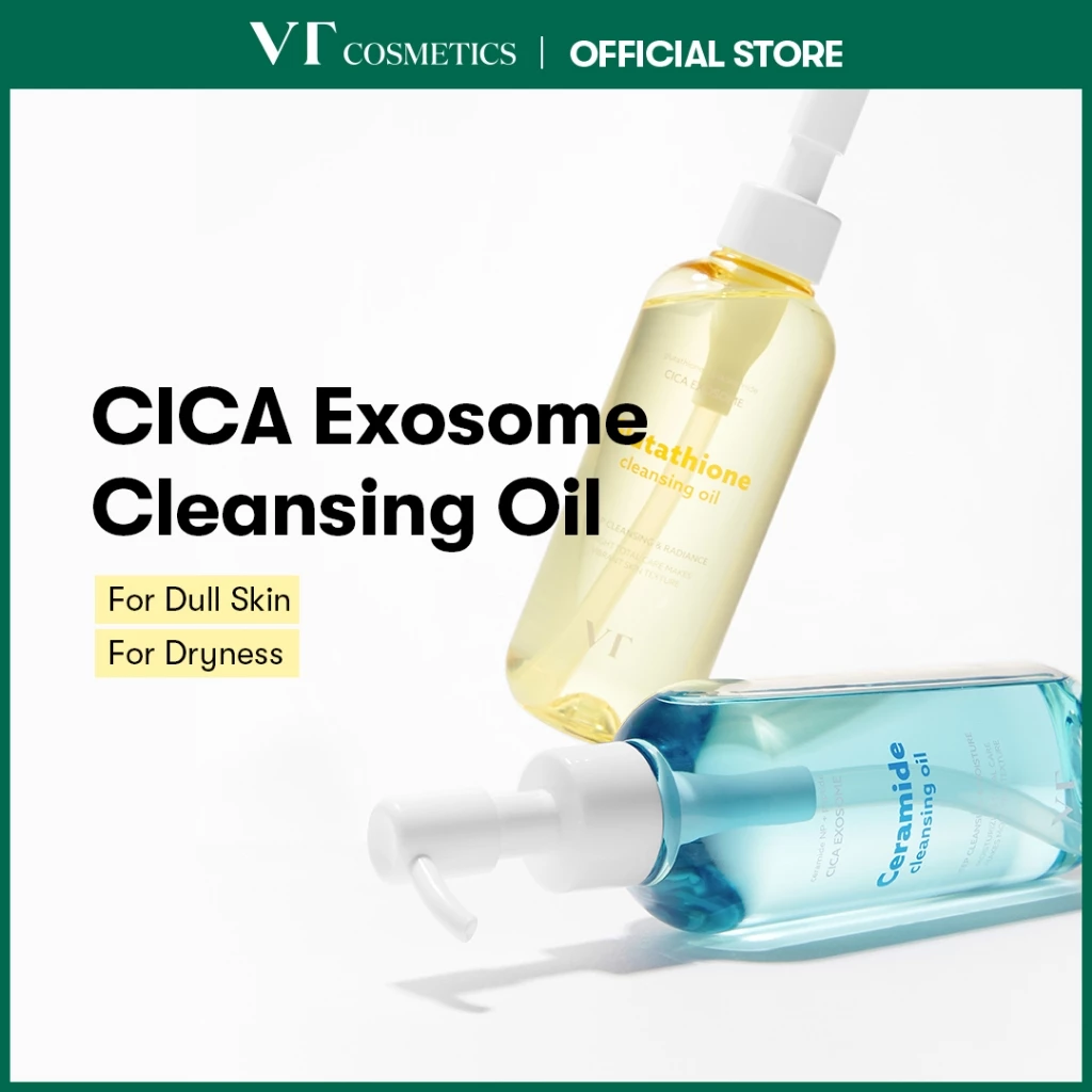 [VT] Dầu rửa mặt CICA Exosome Glutathione & Ceramide – Làm sạch sâu, tẩy mụn đầu đen & mụn đầu trắng, chiết xuất từ thực vật [Flagship chính thức]