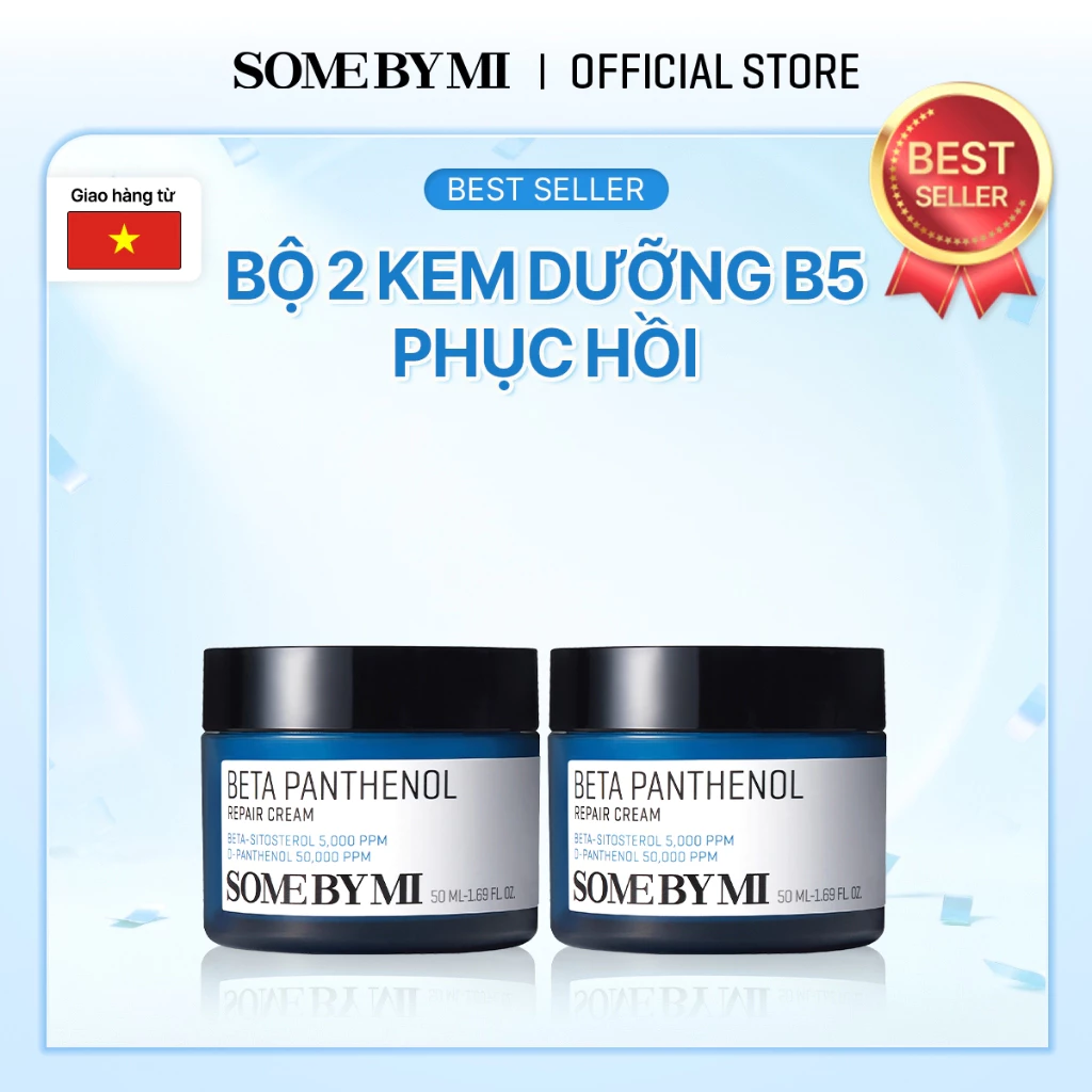 [1+1] Kem Dưỡng Phục Hồi Da Beta Panthenol Repair Cream (50ml*2)