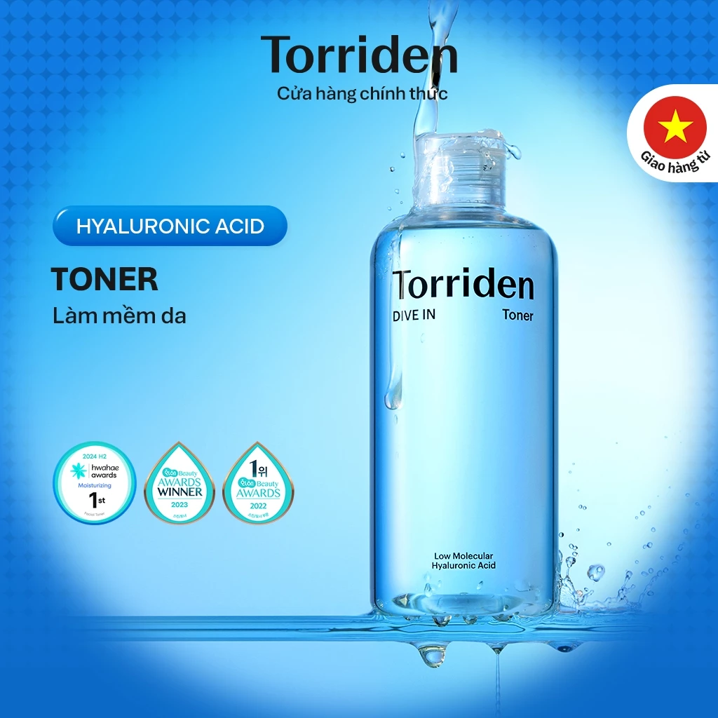 [Torriden Chính hãng] Toner DIVE IN chứa Hyaluronic Acid, 300ml, Toner