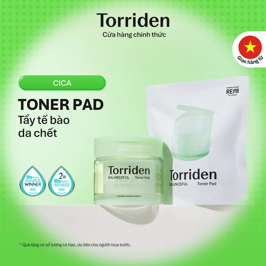 [Torriden Chính hãng] [SET] [REFILL] Pad BALANCEFUL CICA, 60miếng+60miếng