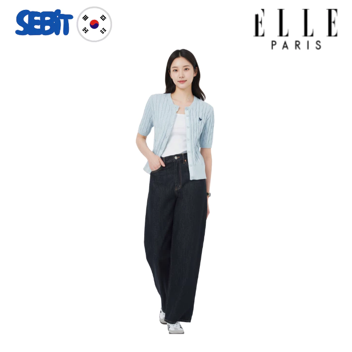 [ELLE] Hàn Quốc Áo Nữ Tay Phồng Họa Tiết Hoa Thanh Lịch