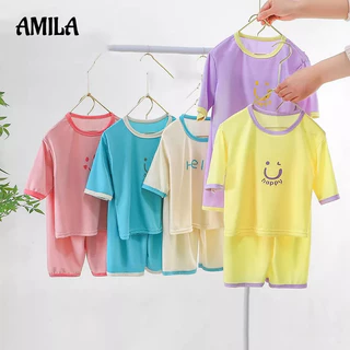 Set đồ ngủ AMILA vải mỏng mặc thoải mái dành cho bé trai và bé gái