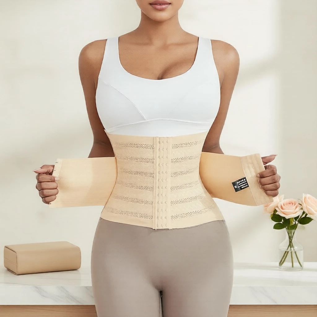 Đai nịt eo định hình cơ thể nữ, thoáng khí, hỗ trợ giảm cân