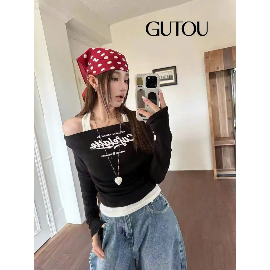QCC L1 Áo Trễ Vai Tay Dài Cafelatte G192