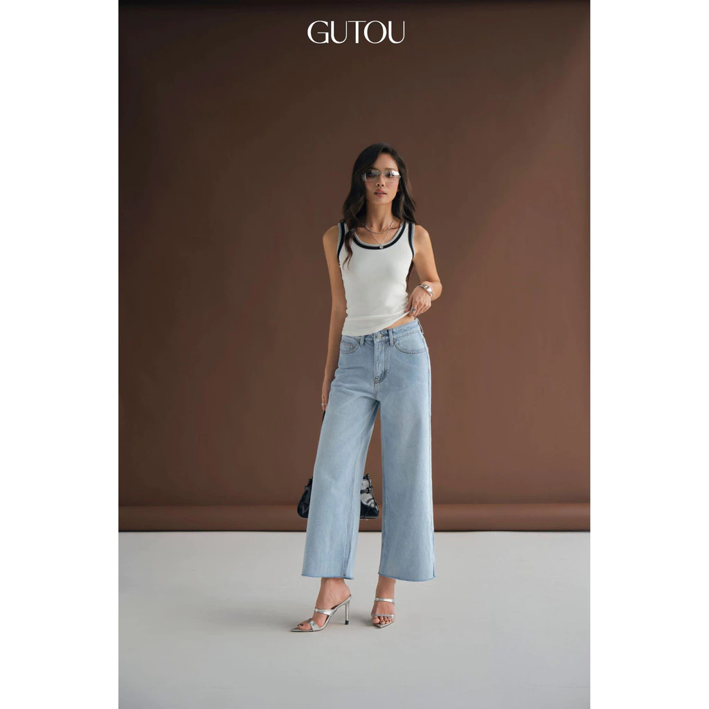 [ GUTOU ] Quần Jeans Suông Elegant Jeans G171 (93cm)