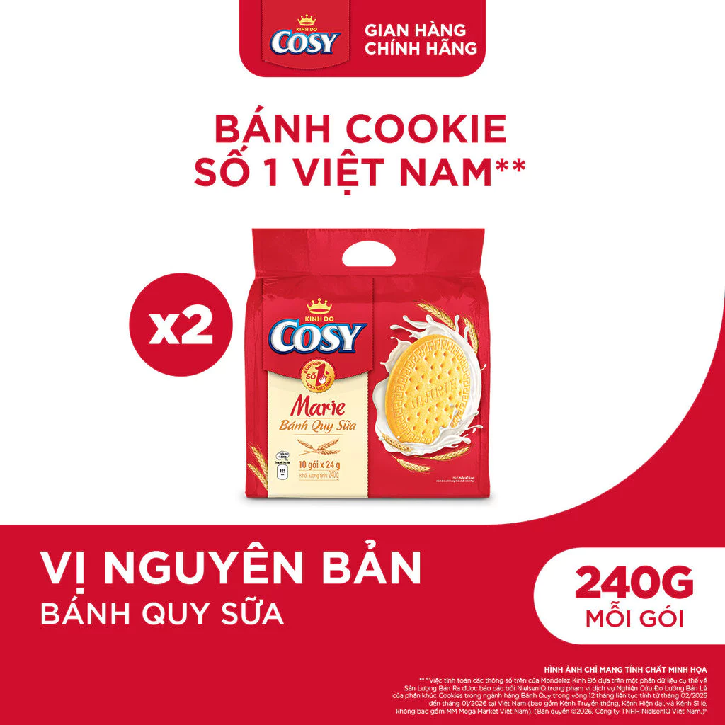Combo 2 Gói Bánh Quy Sữa Cosy Marie 240g