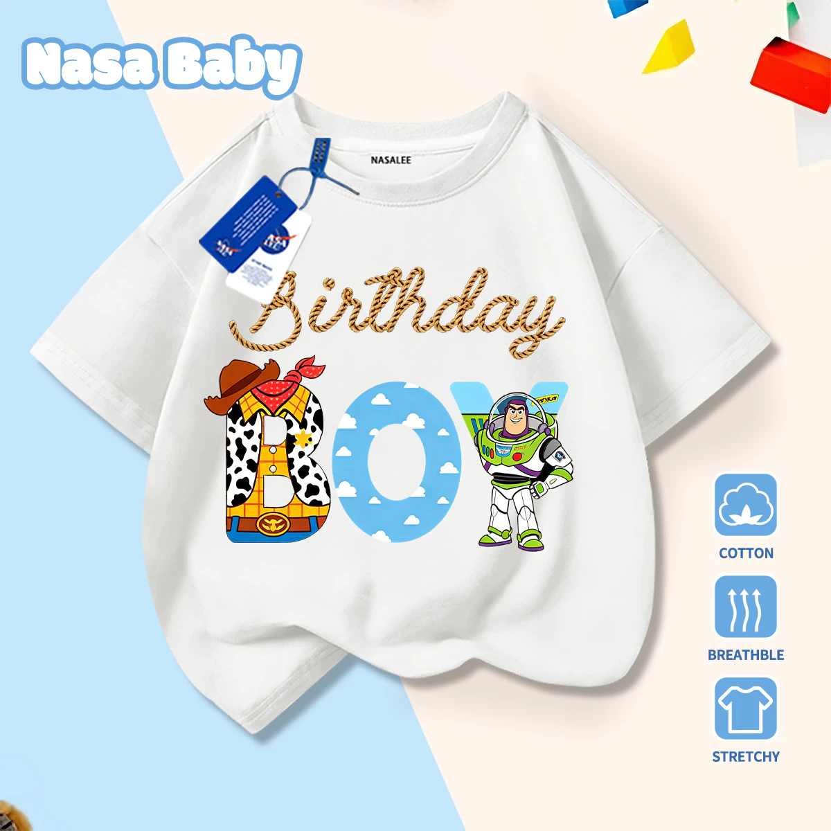 [Giao hàng trong ngày] Thương hiệu nổi tiếng Trẻ em Cotton trắng thoải mái Tay ngắn in hoạt hình dễ thương 3-16 tuổi Áo thun bé trai bé gái