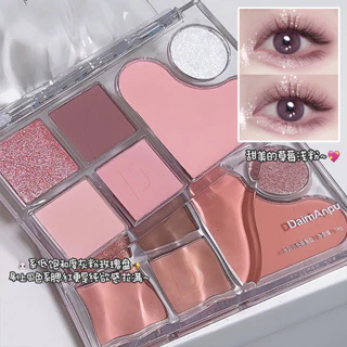 Satsuki Bảng Phấn Mắt Sáu Màu Tinh Tế Không Dễ Bay Bột Làm Đẹp Hàng Ngày Matte Pearlescent Eyeshadow