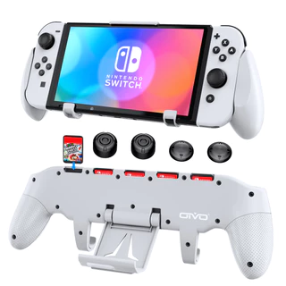 Chân đế cầm tay OIVO cho bảng điều khiển Nintendo Switch / OLED, Tay cầm có thể điều chỉnh thoải mái & tiện dụng, Phụ kiện trò chơi điện tử