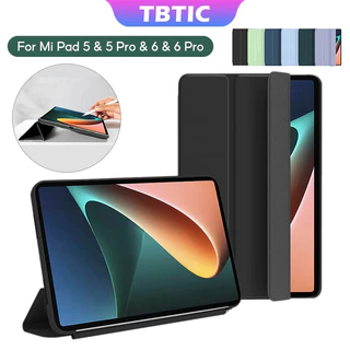 Tbtic Da PU Thông Minh Dành Cho Mi Pad 5 Pro Máy Tính Bảng Bảo Vệ Cho Xiaomi Mi Pad 6 6Pro ốp Lưng Funda Tự Động Đánh Thức Hỗ Trợ Từ Tính