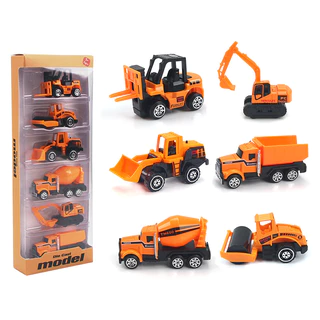 6 Cái / bộ Mini Kỹ Thuật Xây Dựng Xe Tải Diecast Xe Mô Hình Đồ Chơi Xe Đổ Xe Tải Máy Xúc Đồ Chơi Giáo Dục Cho Bé Trai Trẻ Em Quà Tặng