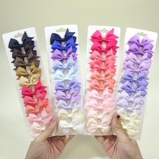 10 Cái / bộ Mới Dễ Thương Chắc Chắn Ruy Băng Nơ Kẹp Tóc Cho Bé Gái Handmade Nơ Kẹp Tóc Barrettes Mũ Trẻ Em Phụ Kiện Tóc