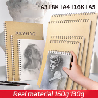 Proprofessional Sketchbook Vẽ Notepad 160 GSM Bút Chì Màu, Tranh Sơn Dầu, Màu Nước, Gouache Notebook Nghệ Thuật Đồ Dùng Học Tập Bút Chì