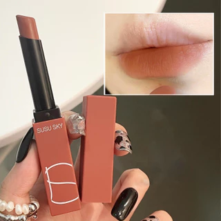 Nhỏ Ống Đỏ Matte Lipstick Matte Thin Tube Lip Glaze Màu Trắng Phù Hợp Với Giá Rẻ