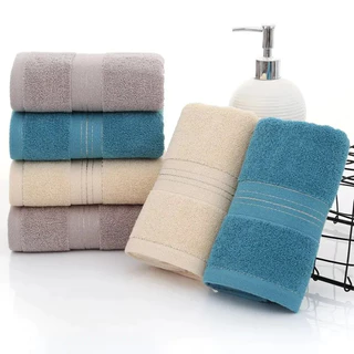 1 Khăn Cotton Dày Có Hấp Thụ Nước Mạnh Khăn Đa Năng Cho Người Lớn Và Trẻ Em Màu Trơn Thân Thiện Với Da