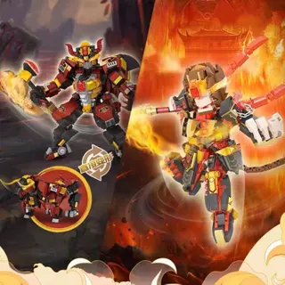 Khối xây dựng Ngộ Không Quà tặng cho trẻ em Khối xây dựng Tôn Ngộ Không và Bull Demon King Đồ chơi Hành trình về phương Tây