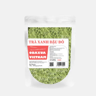 Bột trà xanh đậu đỏ Obaxua OG069 hữu cơ nguyên chất sạch mịn dưỡng trắng 75g