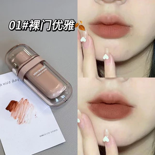 Herorange Cold Brown Milk Mud Matte Lip Gloss Son môi không phai màu lâu trôi Gói kết hợp bốn màu Lip