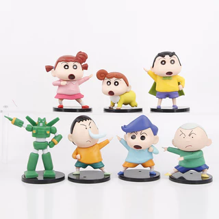 7 Chiếc Anime Figura Mới Crayon Shin-chan COS Series Đồ Chơi Hợp Thời Trang Shin-chan Nhân Vật Hành Động Búp Bê Sáng Tạo Đồ Trang Trí Dễ Thương