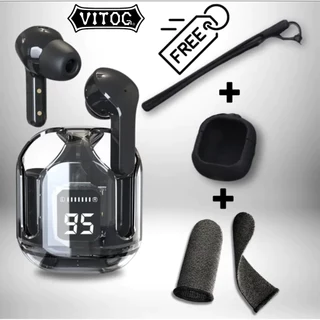 Vitog Với 3 Phụ Kiện Cho Tai Nghe T6 Tws Tai Nghe Bluetooth 5.0 Trò Chơi Thể Thao Không Dây Micrô Khử Tiếng Ồn Màn Hình LED