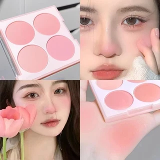 Bảng phấn má hồng bốn màu Pure Desire Pink Matte Natural Student Party Light Makeup Blush Brightening Novice Makeup