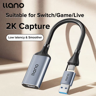 Llano 2 trong 1 USB / Type-C Video Capture Card Game Phát trực tiếp Thiết bị ghi âm Bộ thu Video 1080P 4K HDMI sang USB Type-C Thiết bị ghi để phát trực tiếp Máy ảnh trò chơi