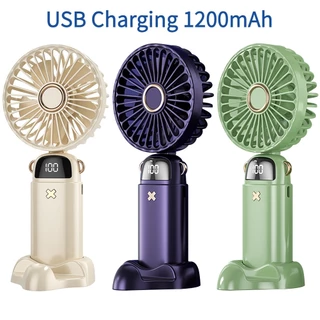 Quạt mini có thể sạc lại USB Quạt di động làm mát cơ sở quạt cầm tay 5 tốc độ 1200mAh 1fan