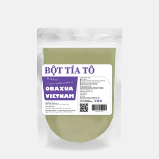 Bột lá tía tô OBAXUA nguyên chất 100% Organic - Kềm dầu, Giảm mụn, mờ thâm nám, sáng da:OG076:Bột Tía tô 75Gr