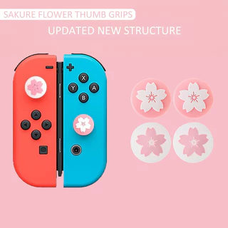 Sakura Thumb Stick Grip Cap Joystick Cover Cho Nintendo Switch & Switch OLED / Lite JoyCon Bộ Điều Khiển Tay Cầm Chơi Game Thumbstick Case