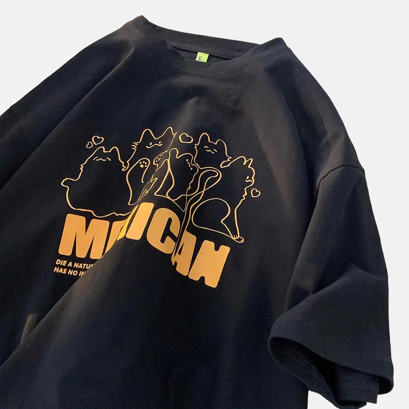 [Choice] Áo thun nam nữ AH46 kiểu dáng unisex chất liệu cotton khô 100% in hình con mèo