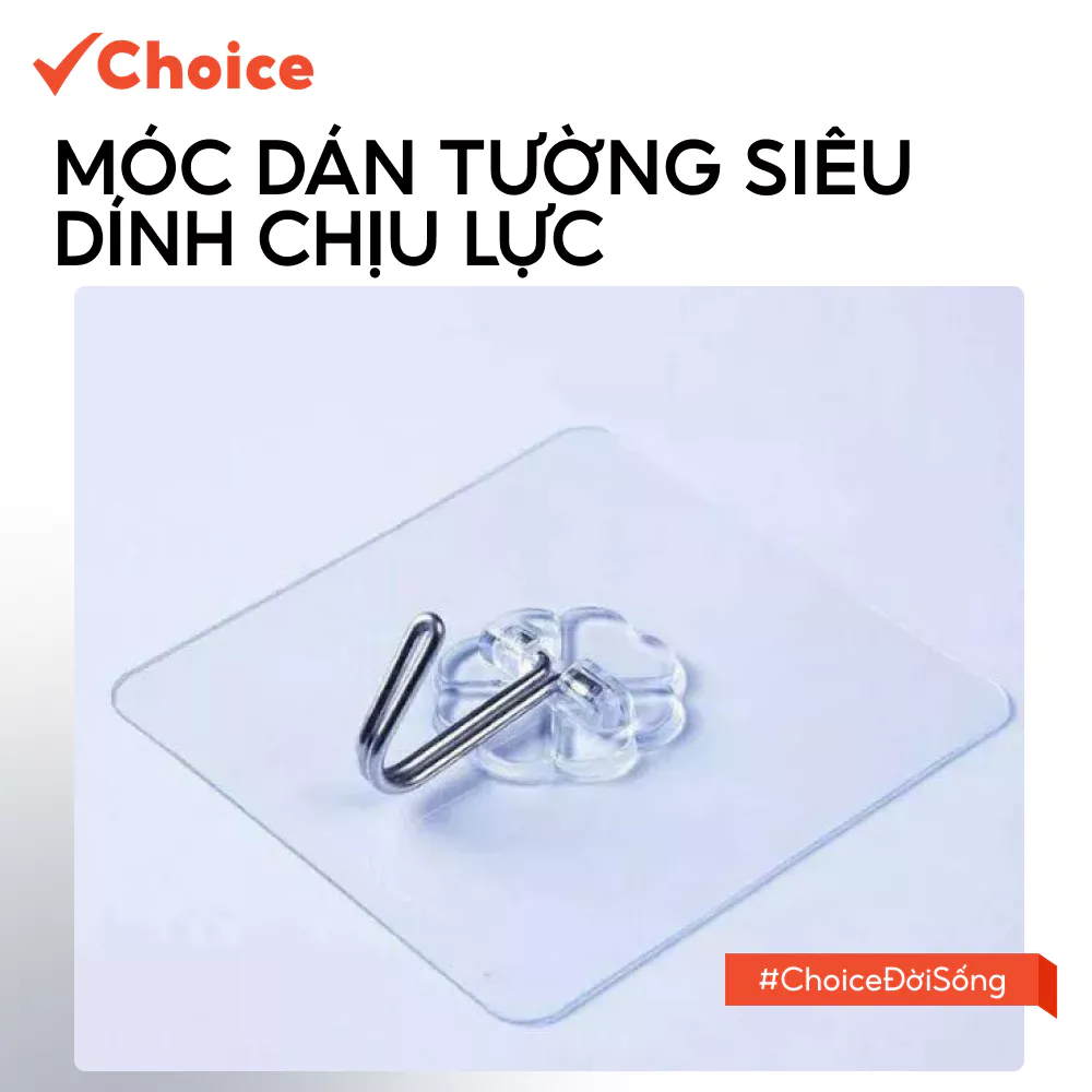 [Choice] Combo 10 Móc Treo Tường LS1-2821-6 Có Thể Tái Sử Dụng Chống Trượt Dính Trên Phòng Tắm