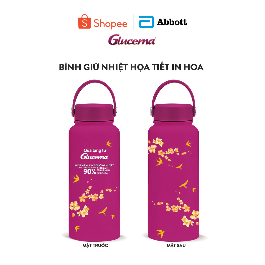 Gift: Bình giữ nhiệt họa tiết in hoa