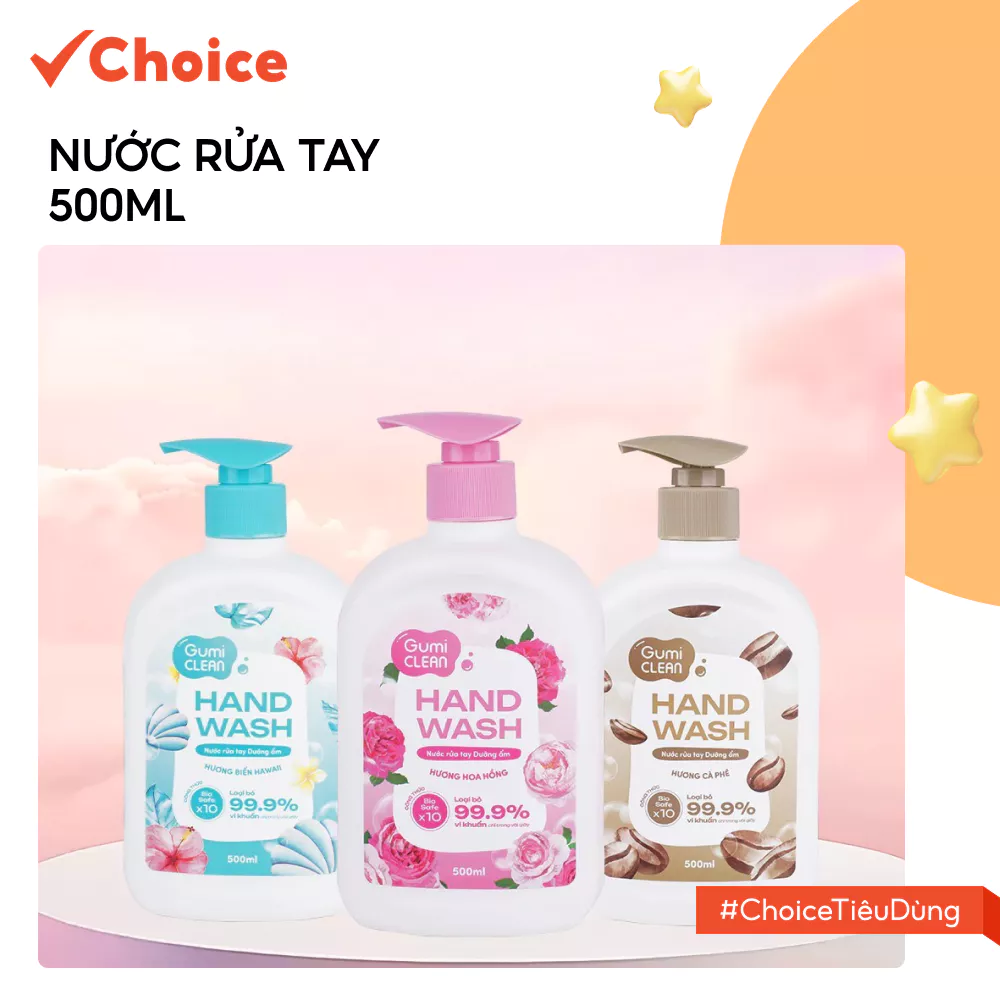 [Choice] Nước Rửa Tay Gumi FM2-2422-23 500ml Bảo Vệ Sức Khỏe, Sạch Tự Nhiên