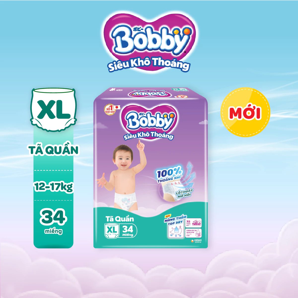 [MKB Gift] - Tã quần Bobby SKT XL34