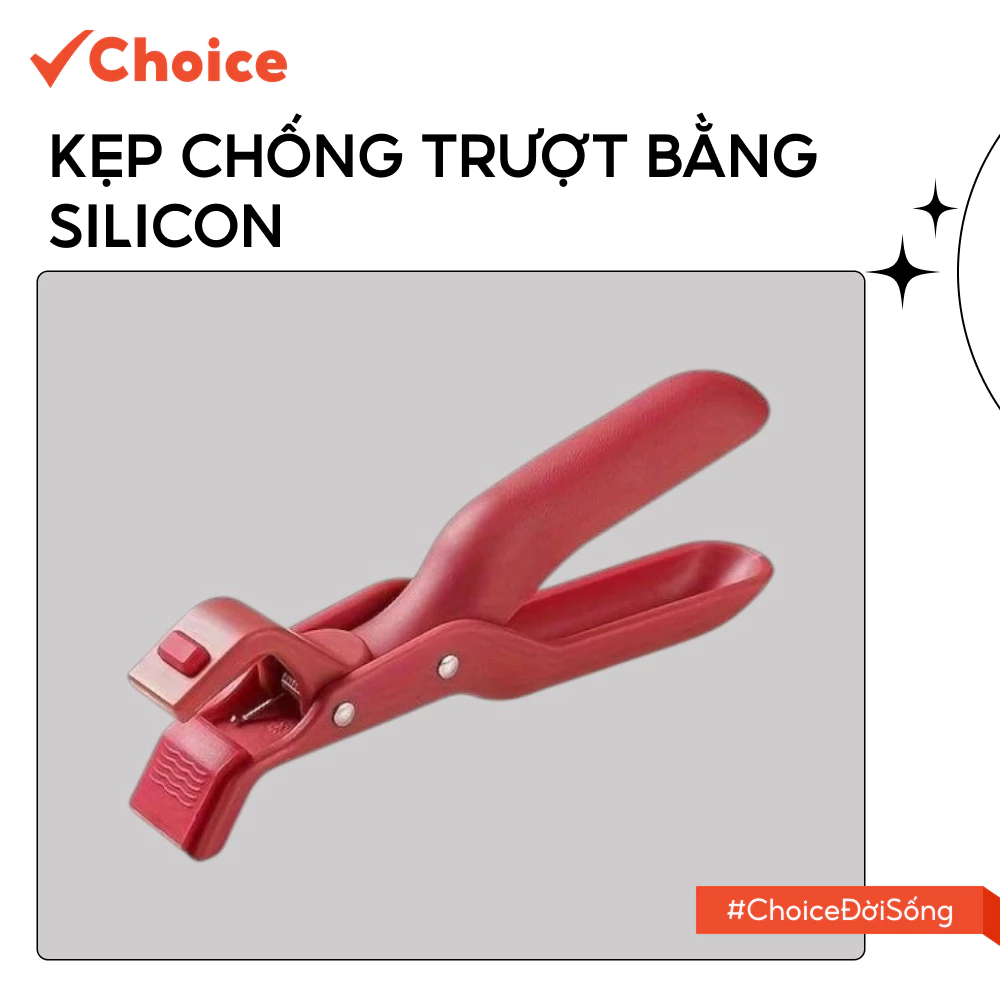 [Choice] Kẹp Chống Trượt Nhà Bếp FS1-2925-287 Bằng Silicon, Chống Bỏng, Đa Chức Năng