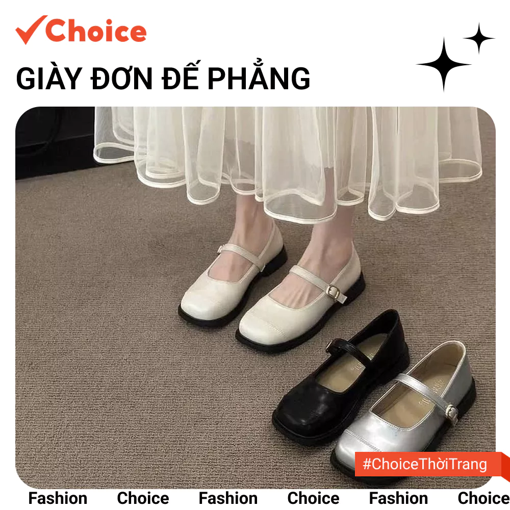 [New] [Choice] Giày Đơn TM3 Dành Cho Nữ, Đế Phẳng Màu Nâu, Mũi Vuông Phong Cách Pháp Mùa Thu Đông