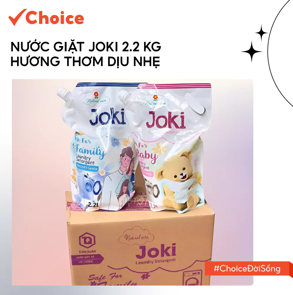 [New] [Choice] Nước Giặt Joki 2.2 Kg FM2-1078-3 Hương Thơm Dịu Nhẹ, Mềm Vải