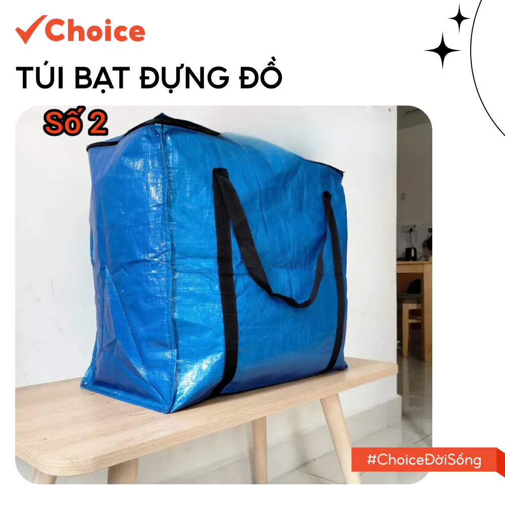 [Choice] Túi bạt đựng đồ LS1-2807-121 có dây kéo chịu tải trên 20kg, vải bạt bền, vận chuyển dễ dàng