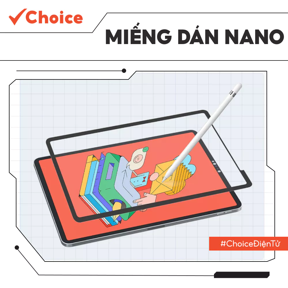 [Choice] Miếng Dán Nano EL1-2886-24 Paperfilm Paper Like V2 Cho Máy Tính Bảng