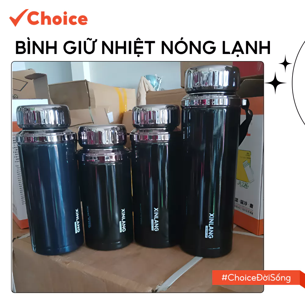[New] [Choice] Bình Giữ Nhiệt Nóng Lạnh NTG 514/515/516 Dung Tích 1000-1200-1500ml, Inox 304 Cao Cấp
