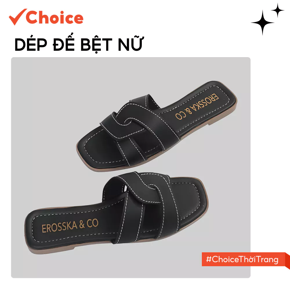 [New] [Choice] Dép Đế Bệt Nữ DE064 Quai Đan, Kiểu Dáng Đơn Giản