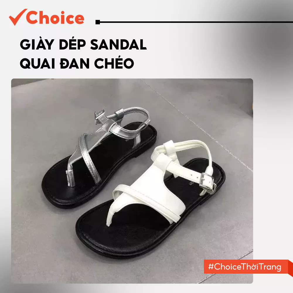 [New] [Choice] Giày Dép Sandal BTH04 Quai Đan Chéo