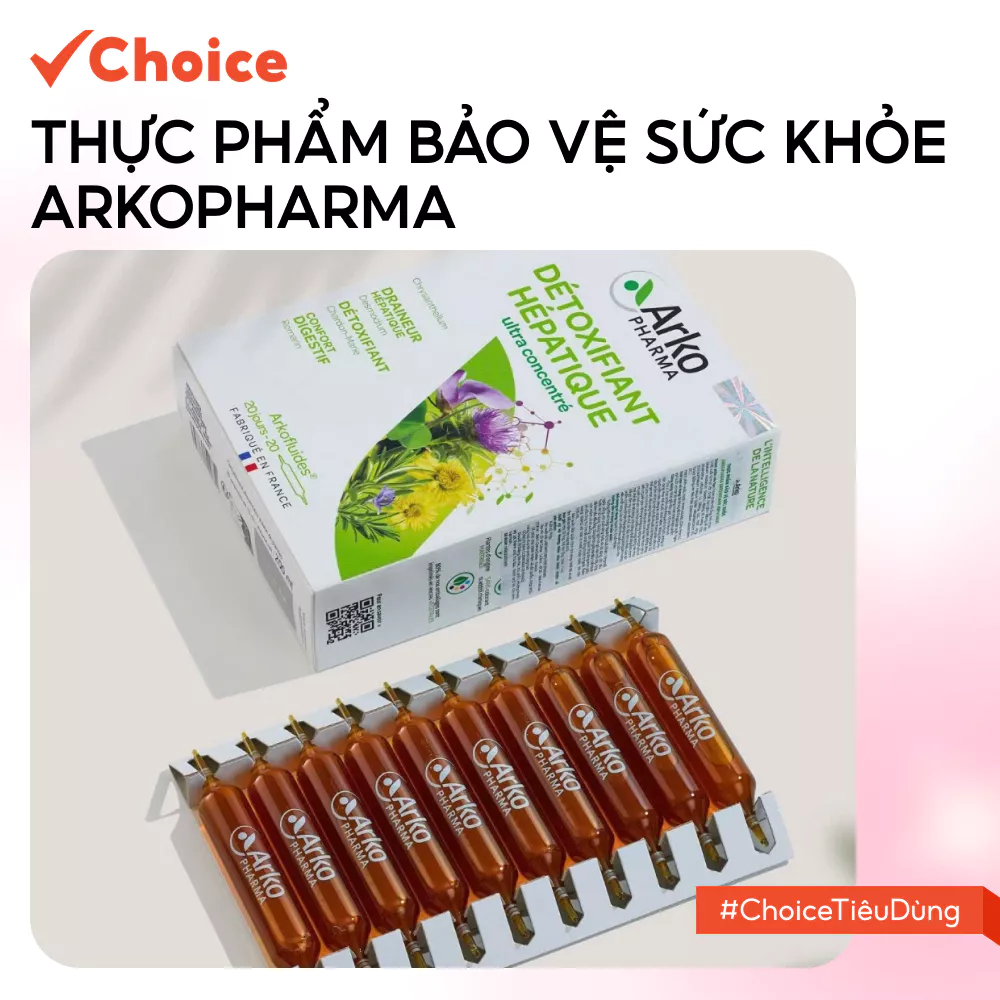 [Choice] 20 Ống Arkopharma FM1-2786-101 Détoxifiant Hépatique Thanh Nhiệt Hỗ Trợ Gan Bảo Vệ Sức Khỏe
