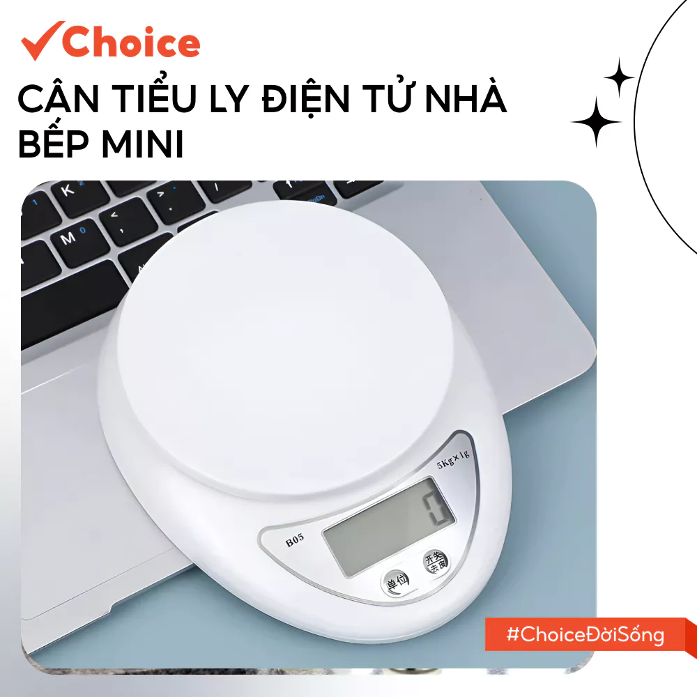 [Choice] Cân Tiểu Ly Điện Tử Nhà Bếp Mini LS1-2788-228 Định Lượng 1g-5kg