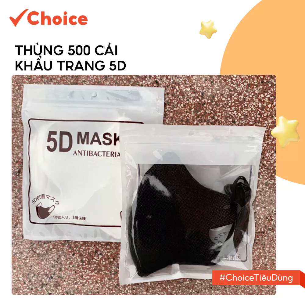 [Choice] [Thùng 500 Cái] Khẩu Trang 5d FM1-3001-5 - 3 Lớp, Chống Nắng