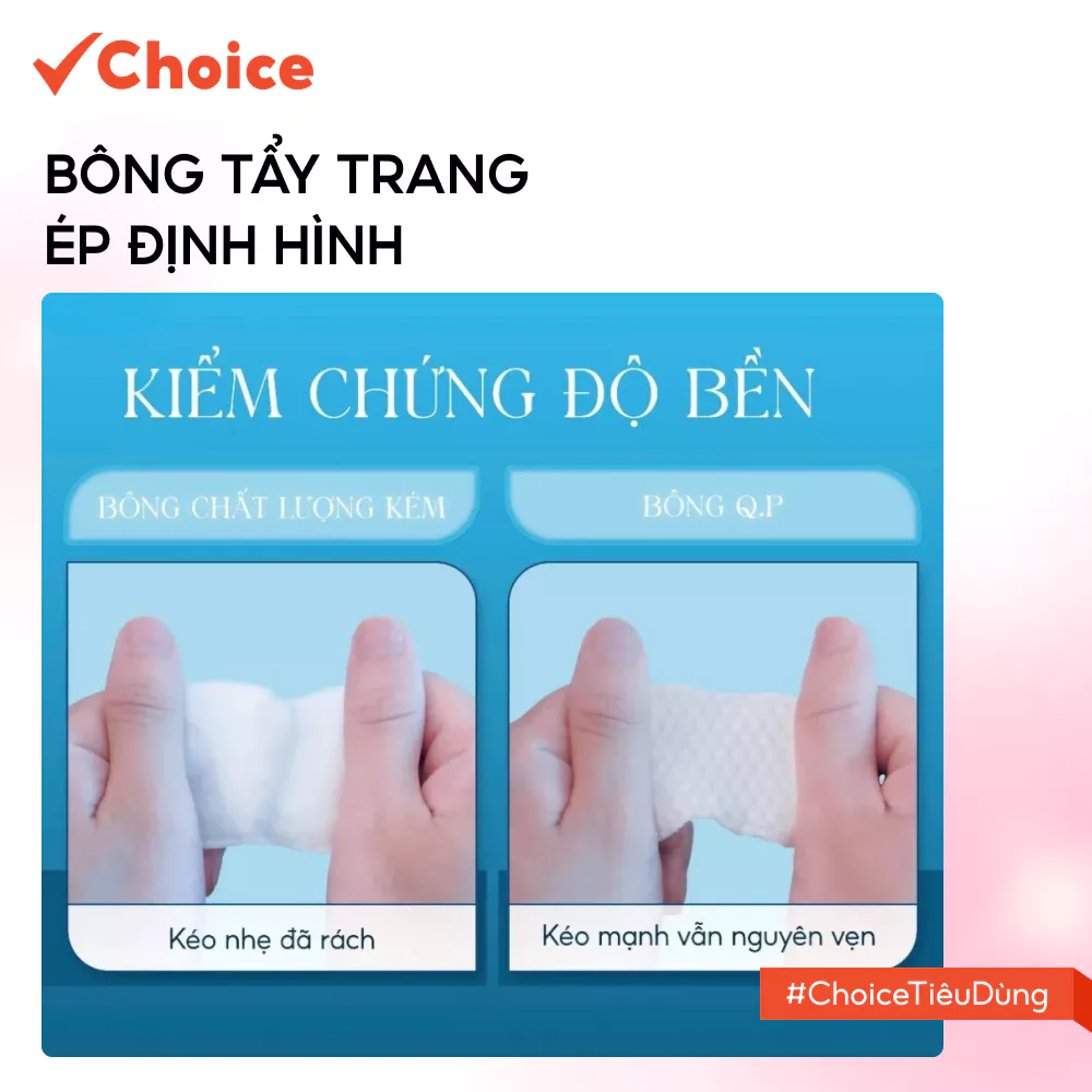 [New] [Choice] Bông Tẩy Trang Ép Định Hình FM1-1906-3 Không Xơ Rách, Hạt Massage Sạch Sâu