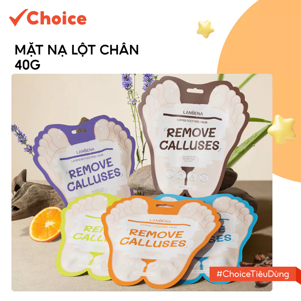 [Choice] Mặt Nạ Lột Chân Lanbena FM1-2185-202 - 40g Hoa Oải Hương, Giảm Nếp Nhăn Cho Da Mịn Màng