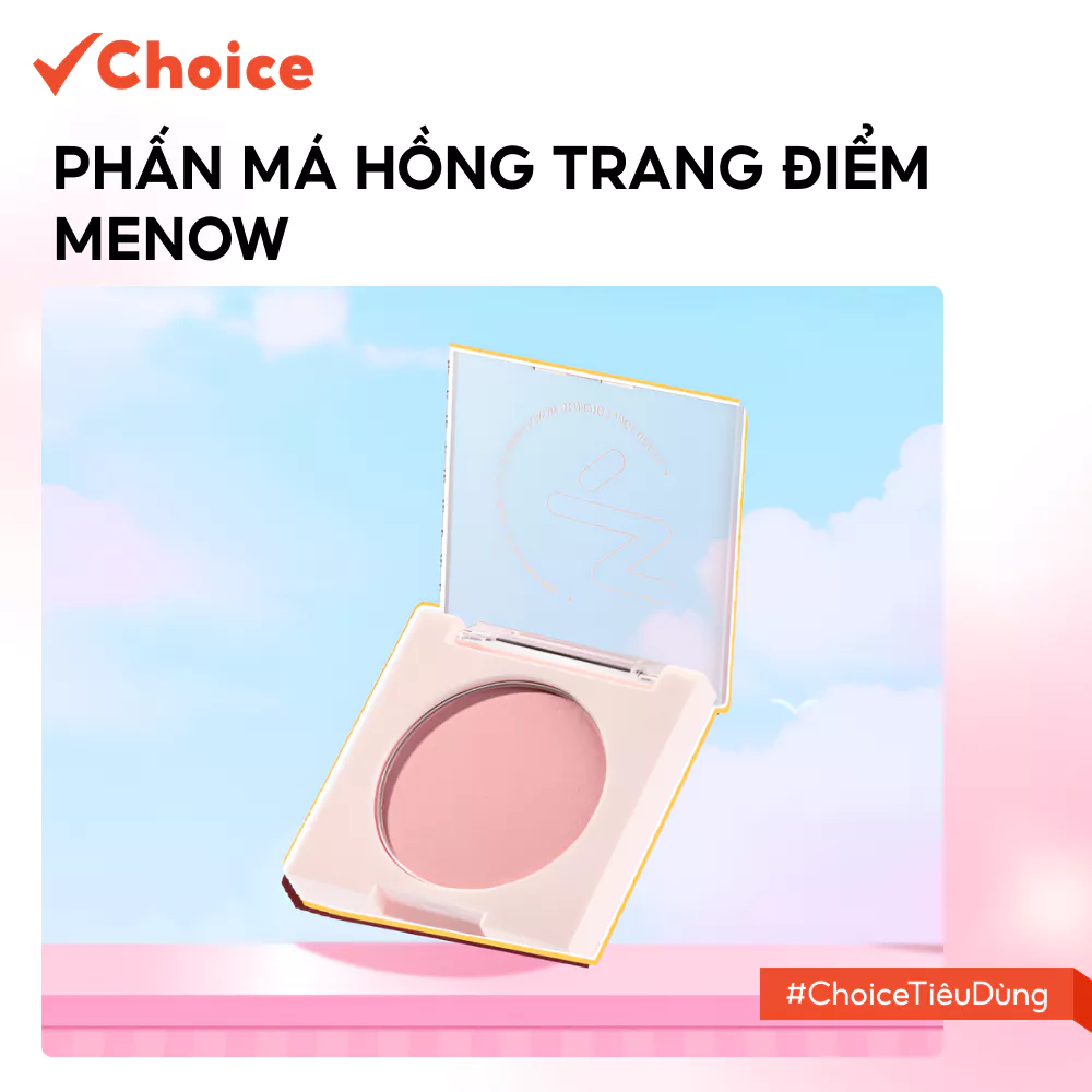 [Choice] Phấn Má Hồng Trang Điểm MENOW FM1-2436-1003 Cloud Soft Sweetheart Monochrome Blush, 4.5gr