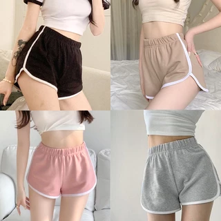 Quần short CAGJB lưng thun dáng rộng phong cách harajuku Hàn Quốc dễ phối đồ thời trang mùa hè cho nữ