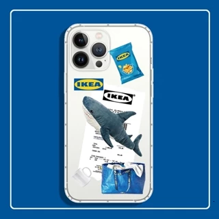 Ốp Điện Thoại TPU Trong Suốt In Logo IKEA Thời Trang Cho IPhone 14 15 Pro Max 13 mini 12 11 Pro X XS Max Xr 6s 7 8 Plus SE2020 Case